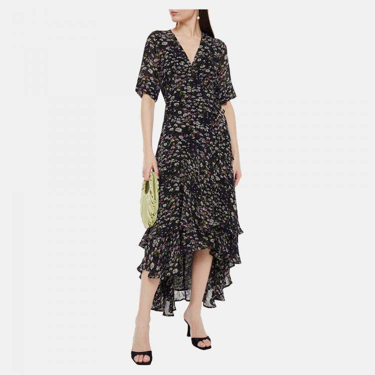 Pre Owned Ganni Viscose Midi Dress EU 38
