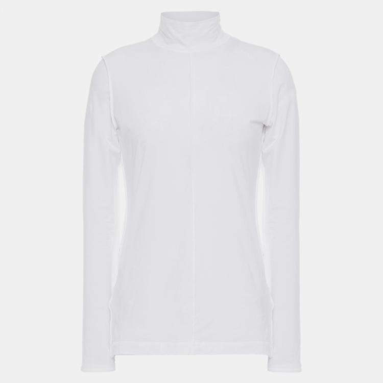 Pre Owned Ganni Cotton Long Sleeved Top EU 38