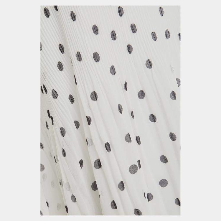 Pre Owned Ganni Poliestere riciclato Midi Dress EU 38