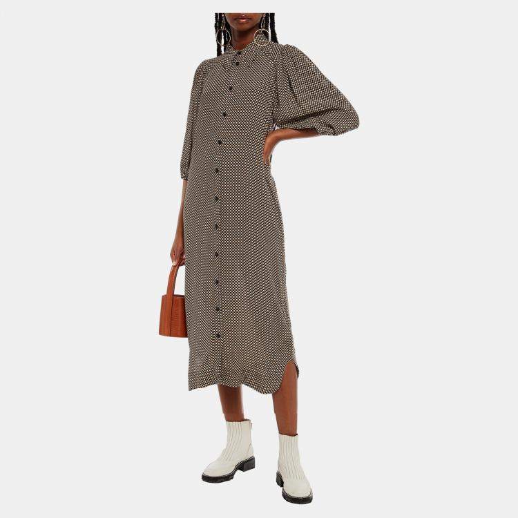 Pre Owned Ganni Viscose Midi Dress EU 40