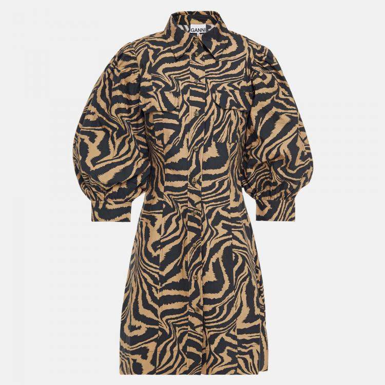 Pre Owned Ganni Cotton Mini Dress 34