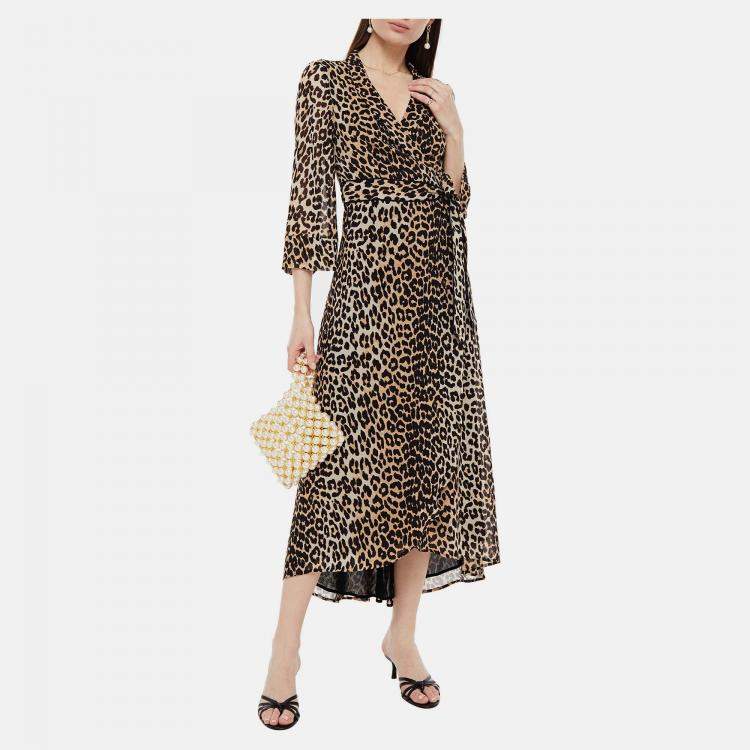 Pre Owned Ganni Viscose Maxi Dress 36