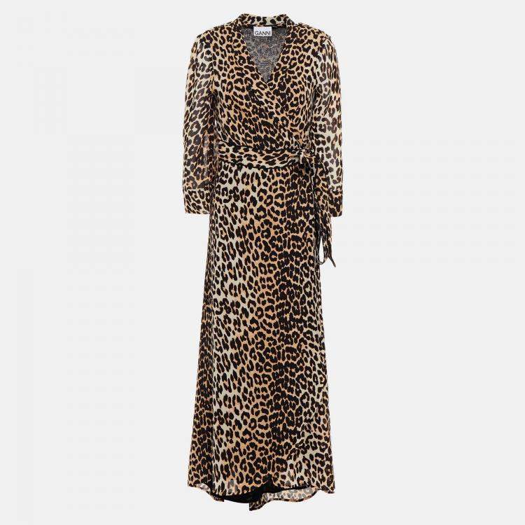 Pre Owned Ganni Viscose Maxi Dress 36