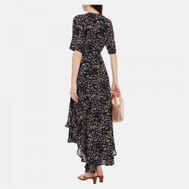 Pre Owned Ganni Viscose Midi Dress EU 36