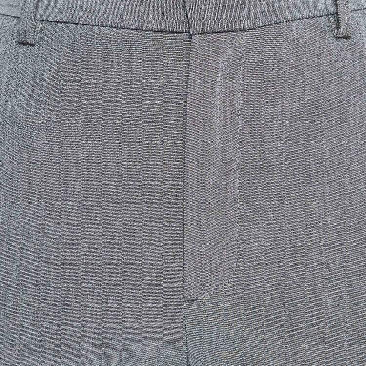 Pre Owned Ganni Grey Stretch Crepe Formal Trousers S 