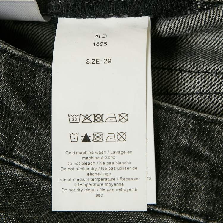 Pre Owned Ganni Grey Denim Straight Leg Jeans Waist 29"