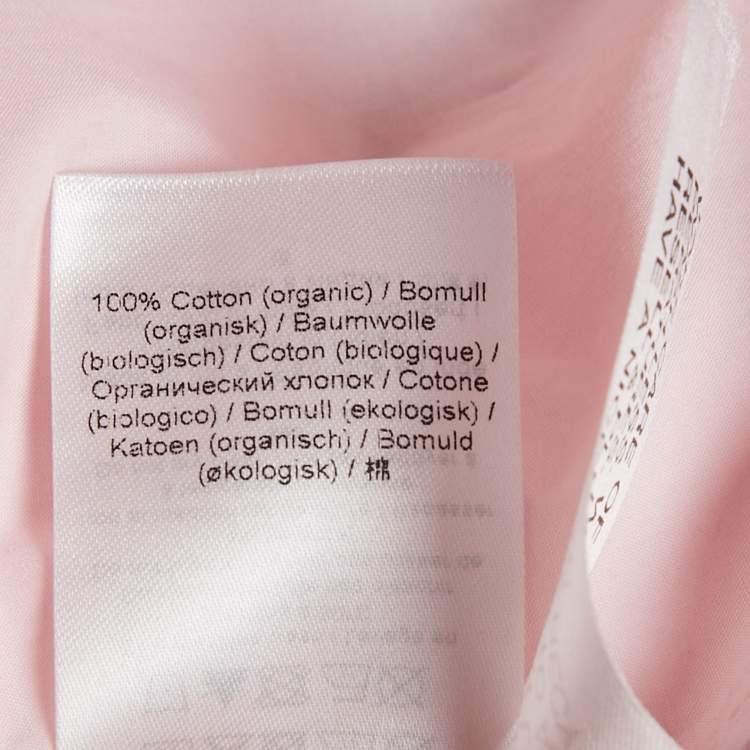 Pre Owned Ganni Pink Cotton Ruffled Platter Collar Shirt XL 
