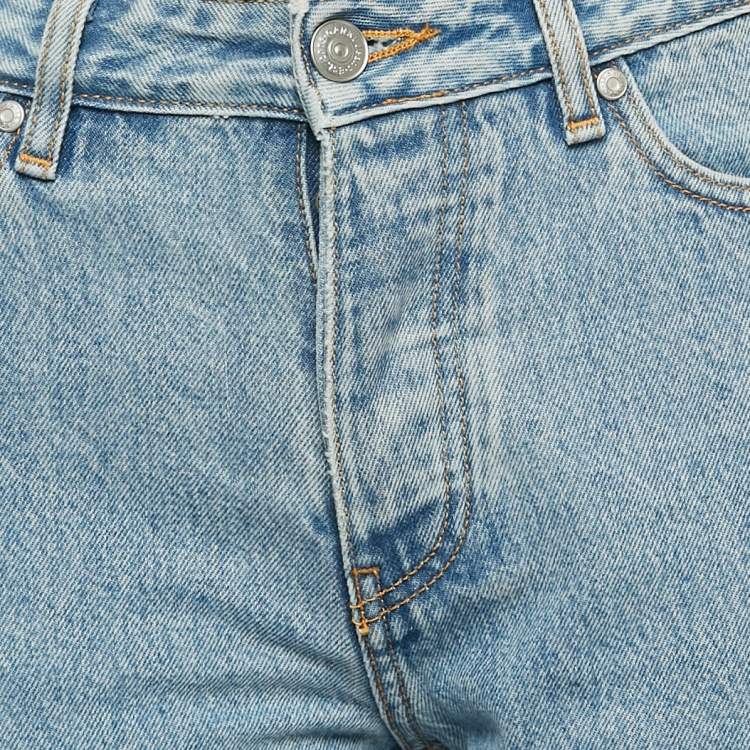 Pre Owned Ganni Blue Denim Straight Leg Jeans S Waist 25"