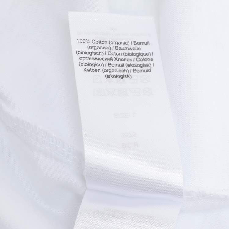 Pre Owned Ganni White Fun Bunny Print T-Shirt L