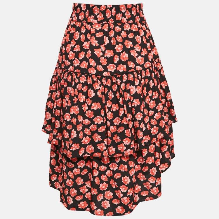 ※近日削除します【GANNI】Printed Crepe SK Tapioca Printed Crepe U-neck Midi Dress | GANNI US