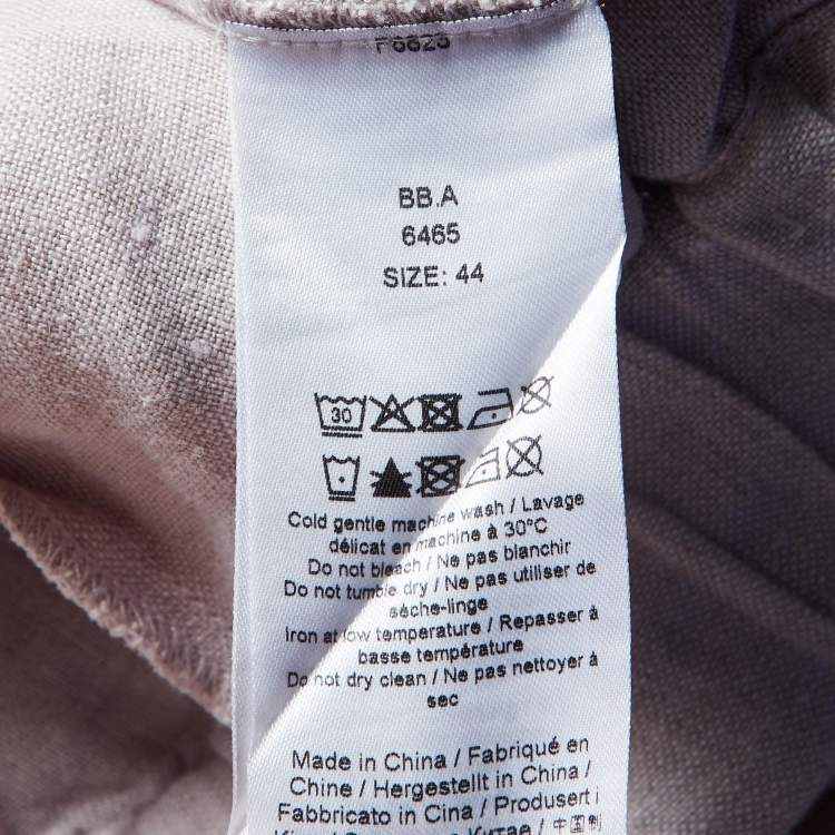 Pre Owned Ganni Pale Purple Hemp Baggy Trousers XL