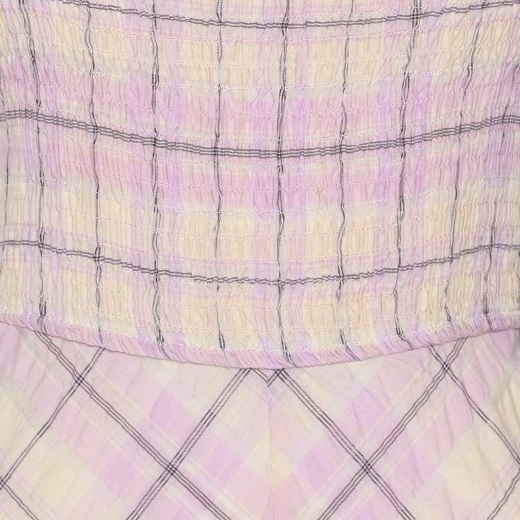 Pre Owned Ganni Multicolor Cotton Blend Long Dress M