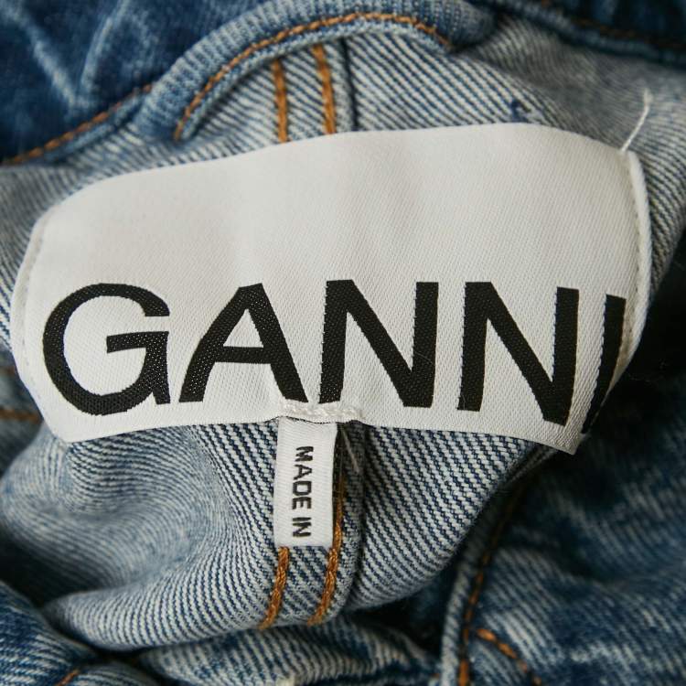 Pre Owned Ganni Blue Denim Oversized Jacket S