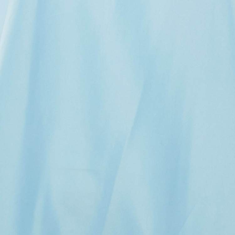 مملوكة مسبقًا Ganni Blue Taffeta Sleeveless Midi Dress L