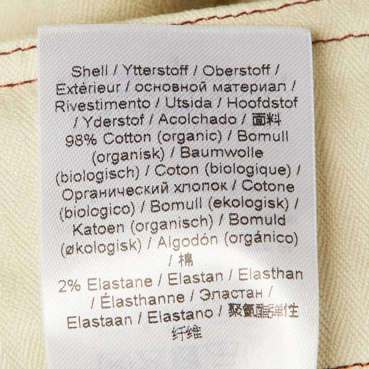 Pre Owned Ganni Beige Cotton Tie Up Detail Maxi Skirt L