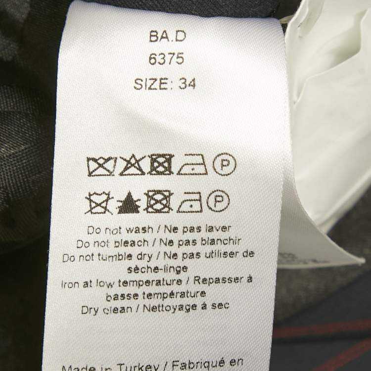 Pre Owned Ganni Navy Blue Asymmetric Pinstriped Twill Blazer S