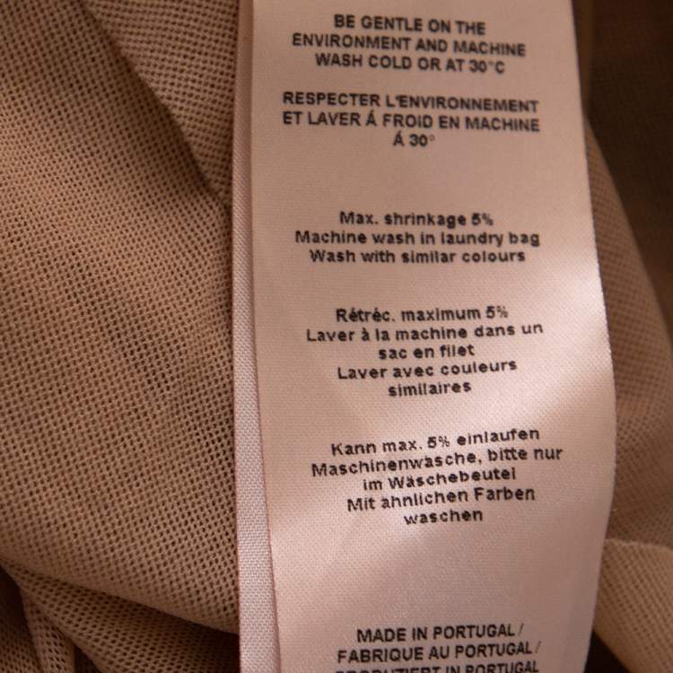 Pre Owned Ganni Brown Animal Leopard Print Mesh Maxi Dress M
