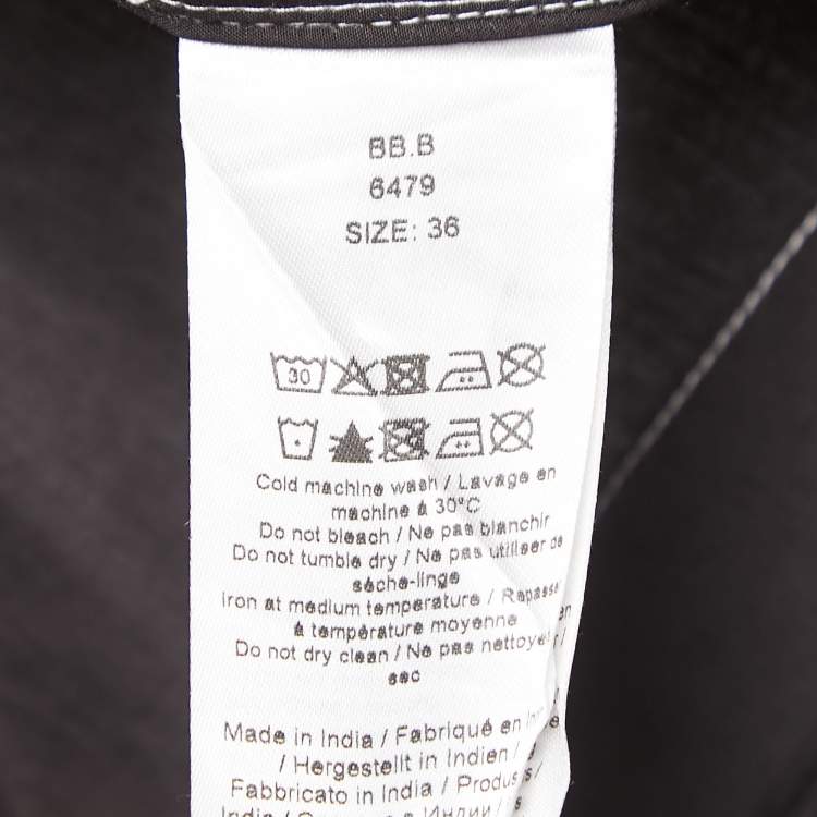 Pre Owned Ganni Black Cotton Button Front Sleeveless Shirt S