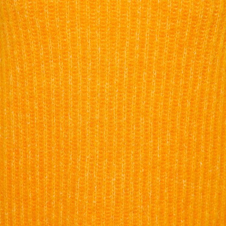 Pre Owned Ganni Orange Wool Blend Crystals Button Detail Sweater Vest M