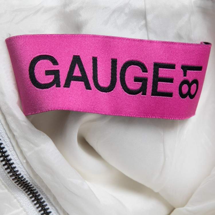 Pre Owned Gauge 81 White Faux Leather Mini Skirt S