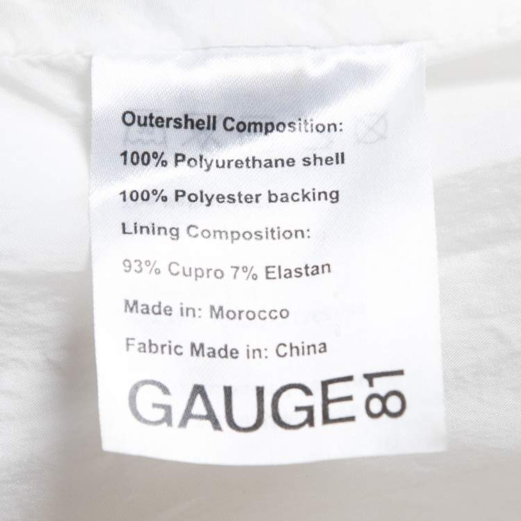 Pre Owned Gauge 81 White Faux Leather Mini Skirt S