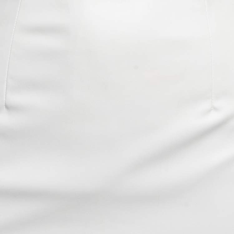 Pre Owned Gauge 81 White Faux Leather Mini Skirt S