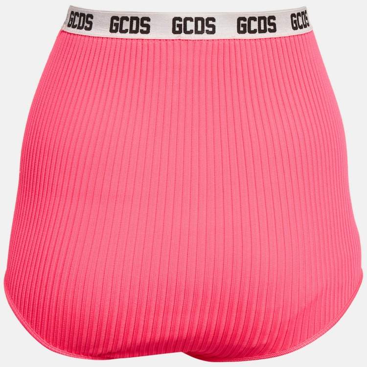 Pre Owned GCD Neon Pink Rib Knit Panties Shorts S