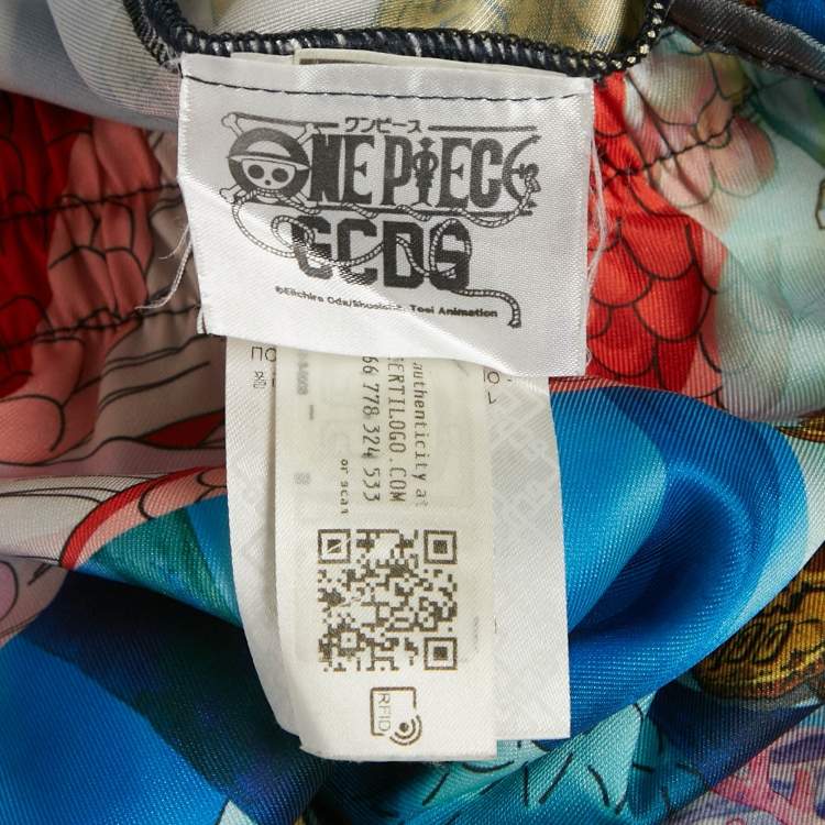 Pre Owned GCDS Multicolour Anime Print Satin wide Leg Pants XS