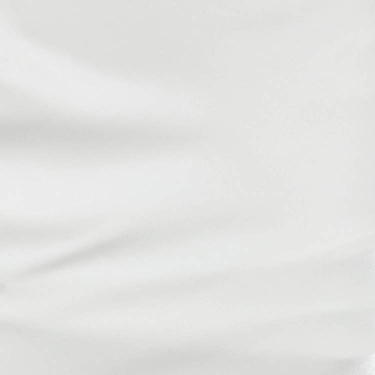 مملوكة مسبقًا Genny White Satin Ruched Orchid Detail Long Dress S