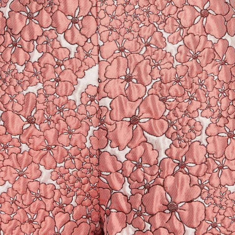 Pre Owned Giamba Pink Floral Jacquard Shorts S