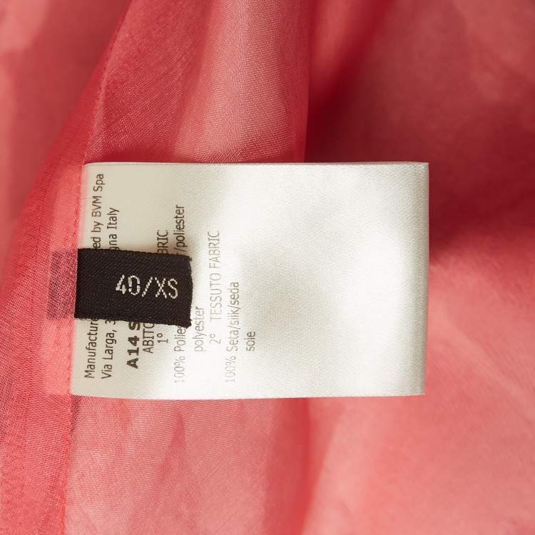Pre Owned Giambattista Valli Pink Floral Jacquard Silk Flared Mini Dress XS