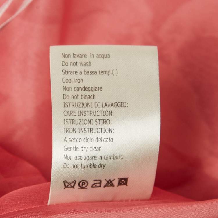 Pre Owned Giambattista Valli Pink Floral Jacquard Silk Flared Mini Dress XS