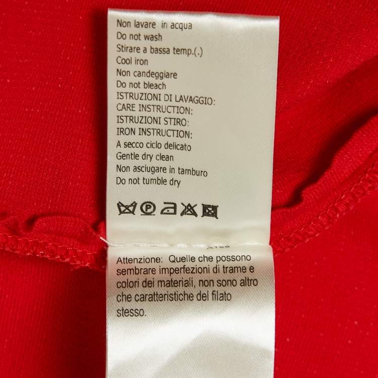Pre Owned Giambattista Valli Red Knit Flared Mini Skirt S
