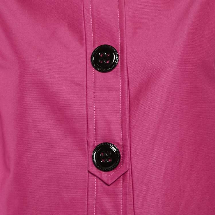 Pre Owned Giambattista Valli Fuchsia Pink Cotton Blend Oversized Jacket M