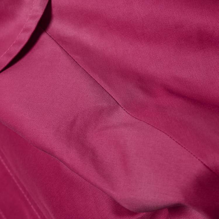 Pre Owned Giambattista Valli Fuchsia Pink Cotton Blend Oversized Jacket M