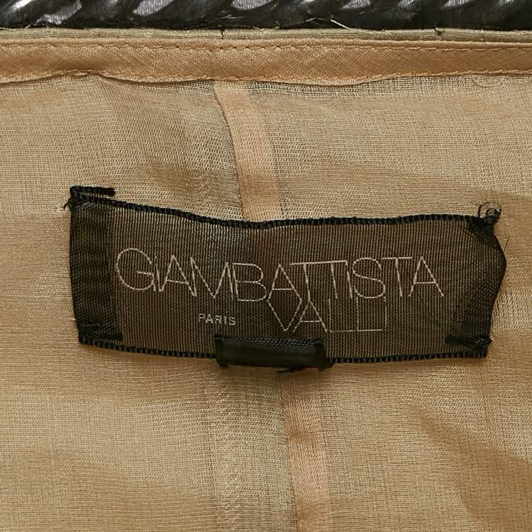 Pre Owned Giambattista Valli Beige Wool Blend Chain Detail Sleeveless Top XXS