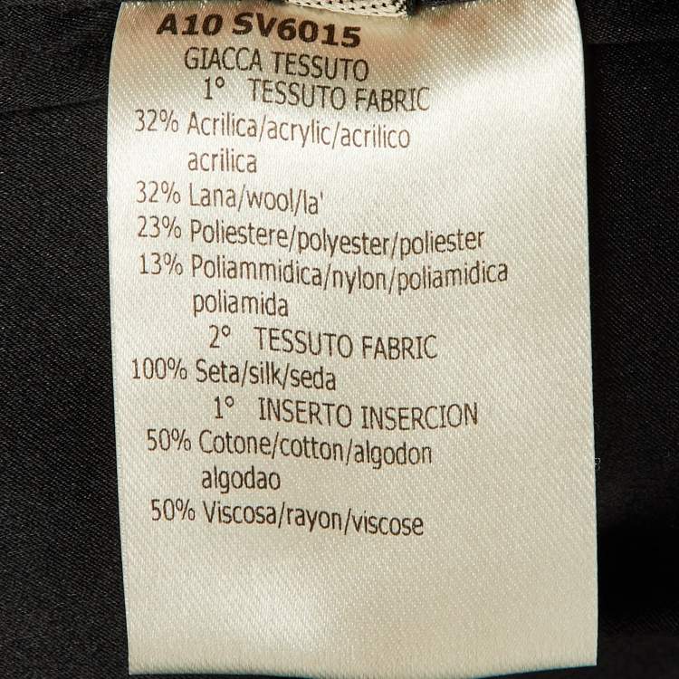 Pre Owned Giambattista Valli Metallic Boucle Cropped Jacket M