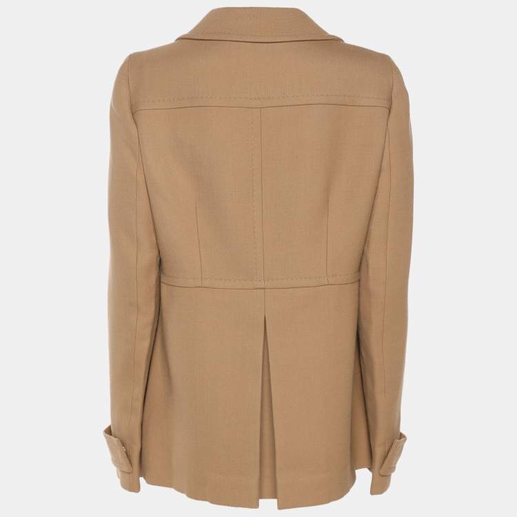 Pre Owned Giambattista Valli Brown Wool Coat M