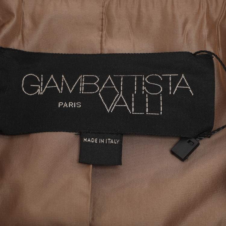 Pre Owned Giambattista Valli Brown Wool Coat M
