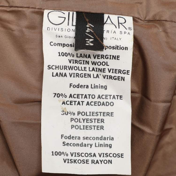 Pre Owned Giambattista Valli Brown Wool Coat M