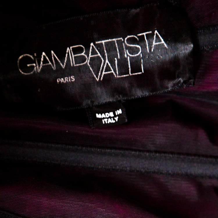 Pre Owned Giambattista Valli Pink Silk Jersey Ruffled Bodice Strapless Gown M