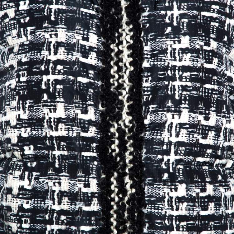 Pre Owned Giambattista Valli Monochrome Printed Button Front Jacket M