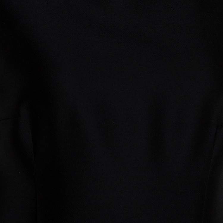 Pre Owned Giambattista Valli Black Silk Wool Sleeveless Pencil Dress S