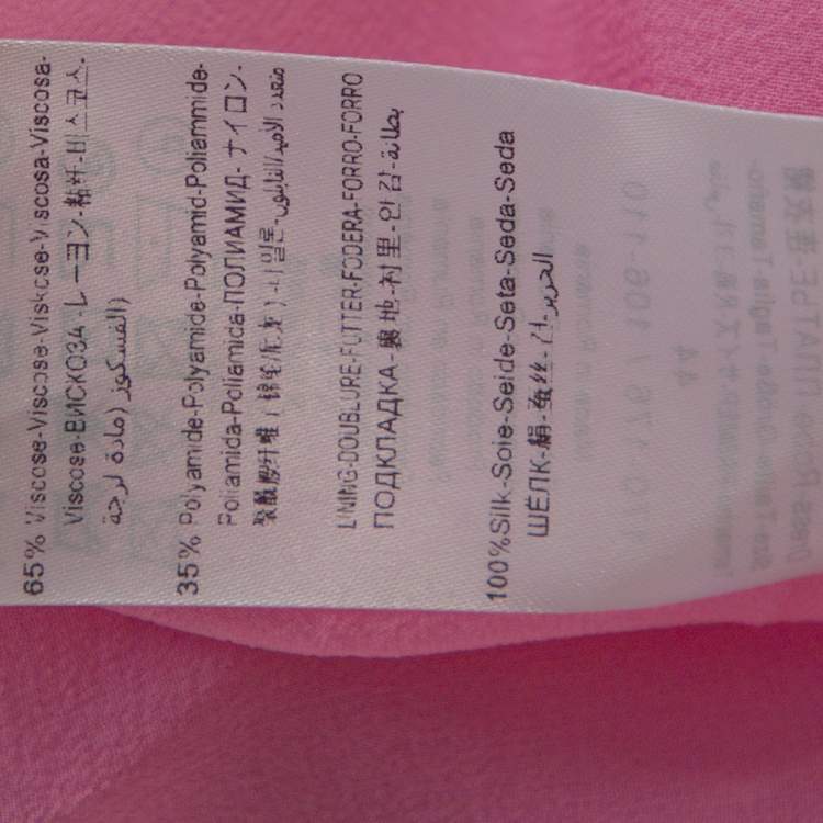 Pre Owned Giambattista Valli Pale Fuschia Pink Ruffled Flared Dress M