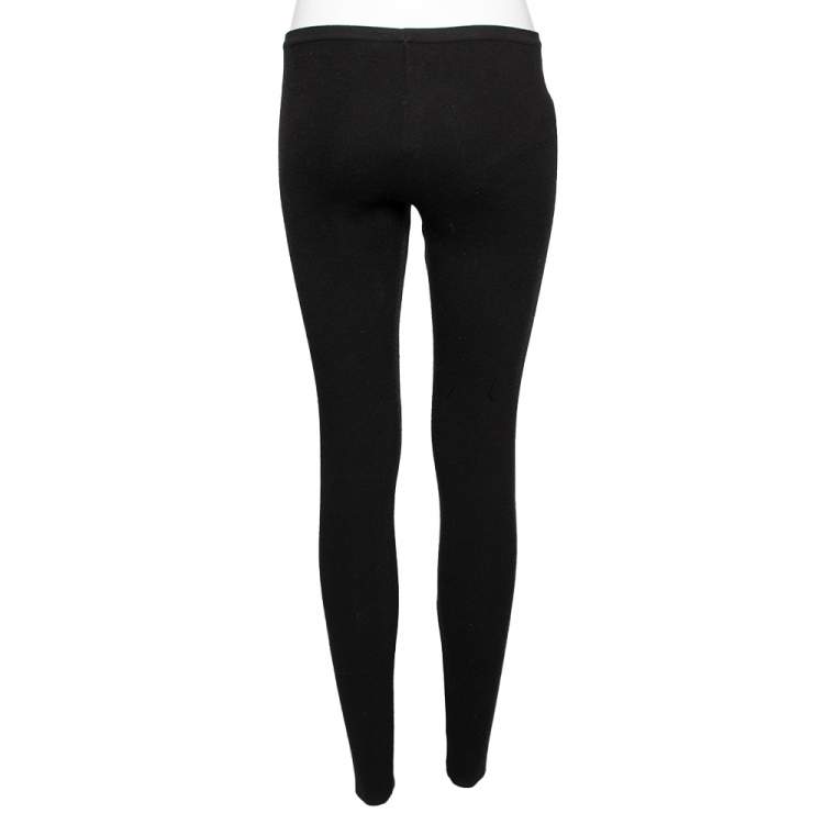 Pre Owned Giambattista Valli Black Knitted Leggings S 