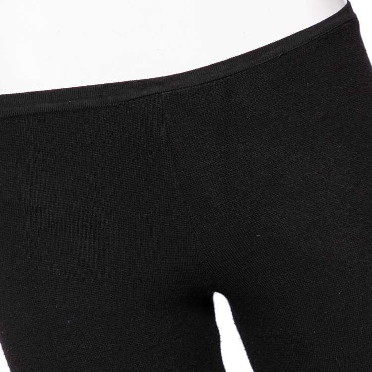 Pre Owned Giambattista Valli Black Knitted Leggings S 