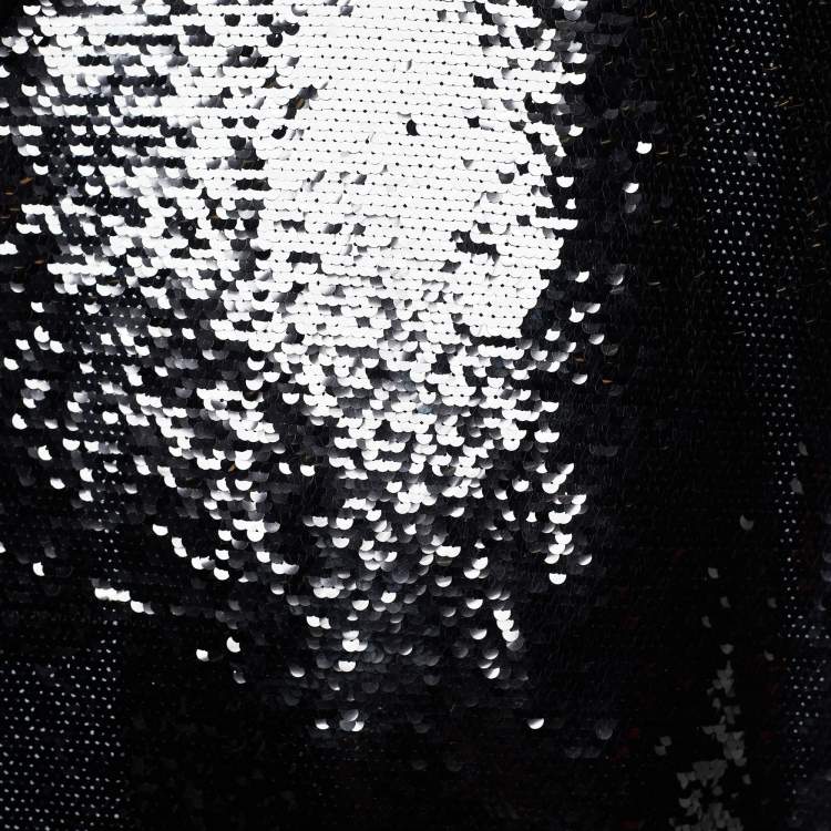 Pre Owned Giambattista Valli Black Sequin Cape M