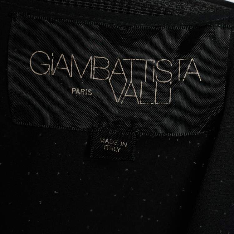 Pre Owned Giambattista Valli Black Sequin Cape M