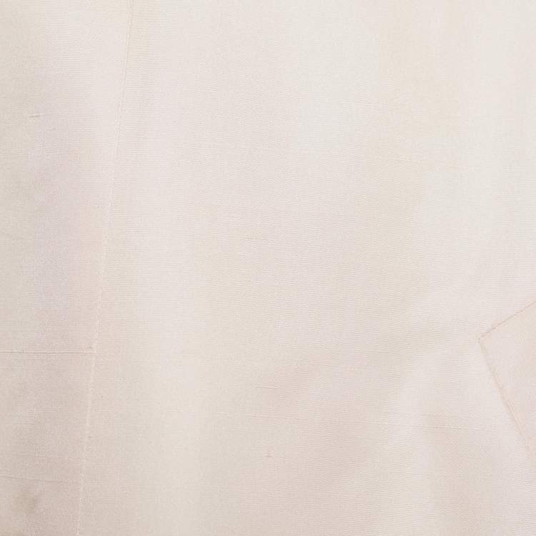 Pre Owned Giambattista Valli Peach Pink Silk Embellished Shift Dress L