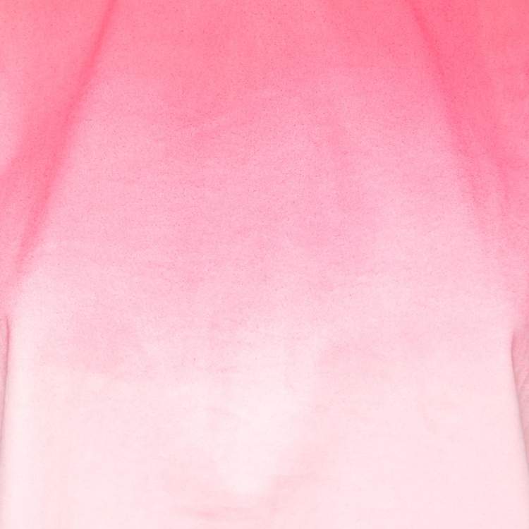 Pre Owned Giambattista Valli Neon Pink Ombre Stretch Cotton Tank Top M